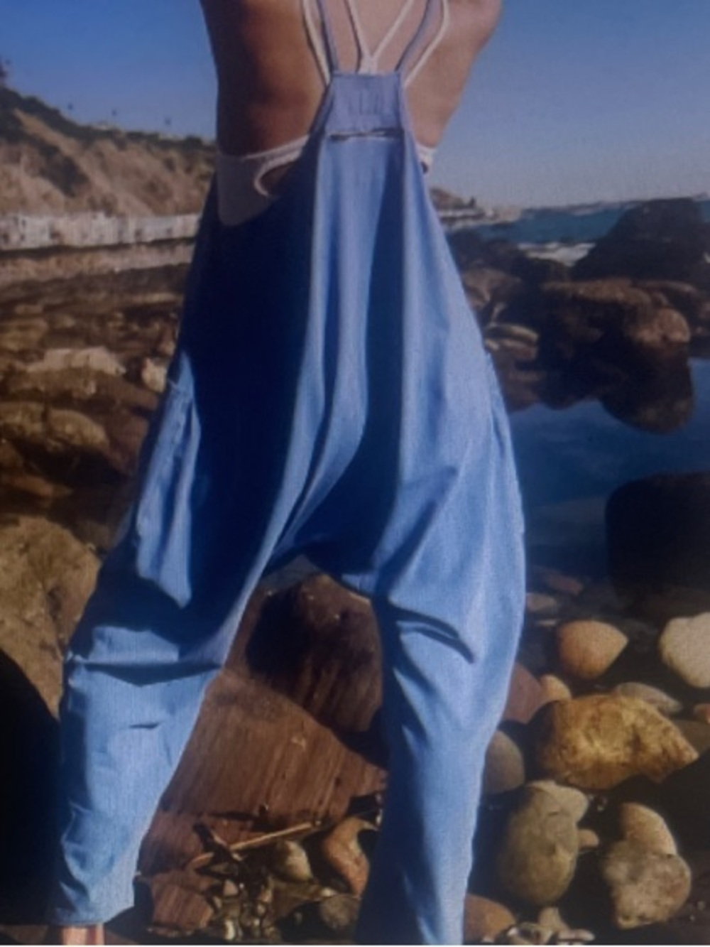 FP Movement by Free People Navy Blue Strappy Jumpsuit